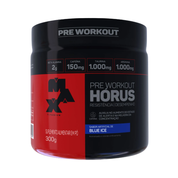 Pré treino Hórus 300g - Max Titanium - Blue Ice