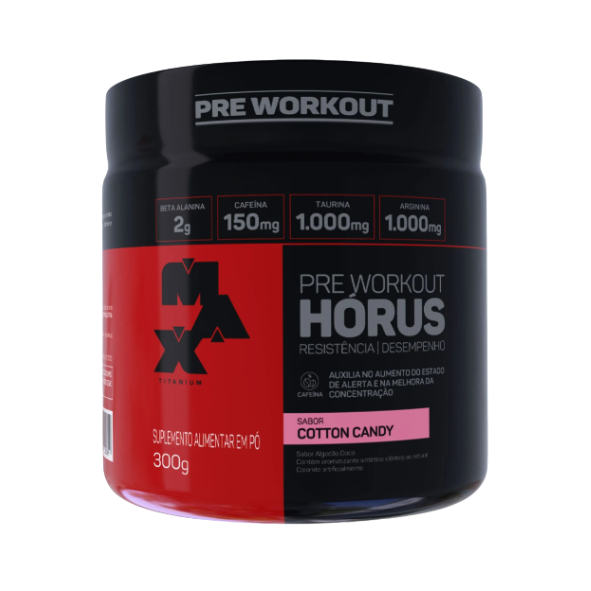 Foto de Pré treino Hórus 300g - Max Titanium - Cotton Candy