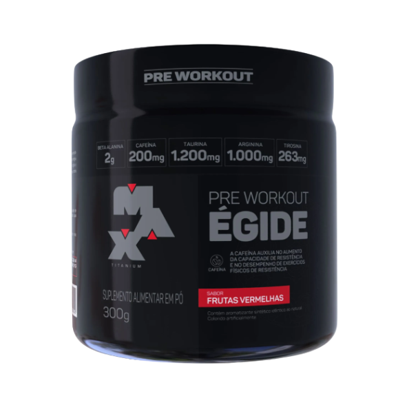 Pré Treino Egide Pote 300g Max Titanium - Frutas Vermelhas