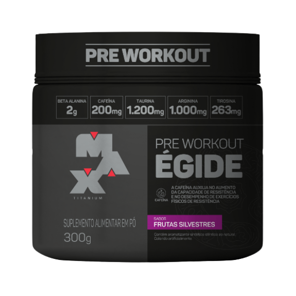 Pré Treino Egide Pote 300g Max Titanium - Frutas Silvestres