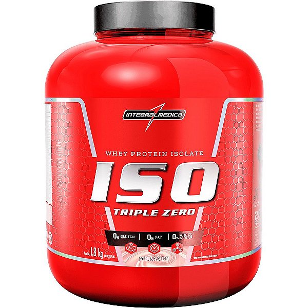 Iso Triple Zero Pote 1.8kg Integralmedica - Morango
