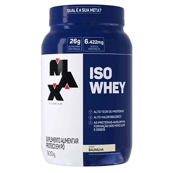 Iso Whey Pote 900g Max Titanium - Baunilha