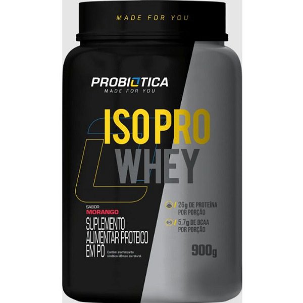 Iso Pro Whey Pote 900g Probiotica - Morango