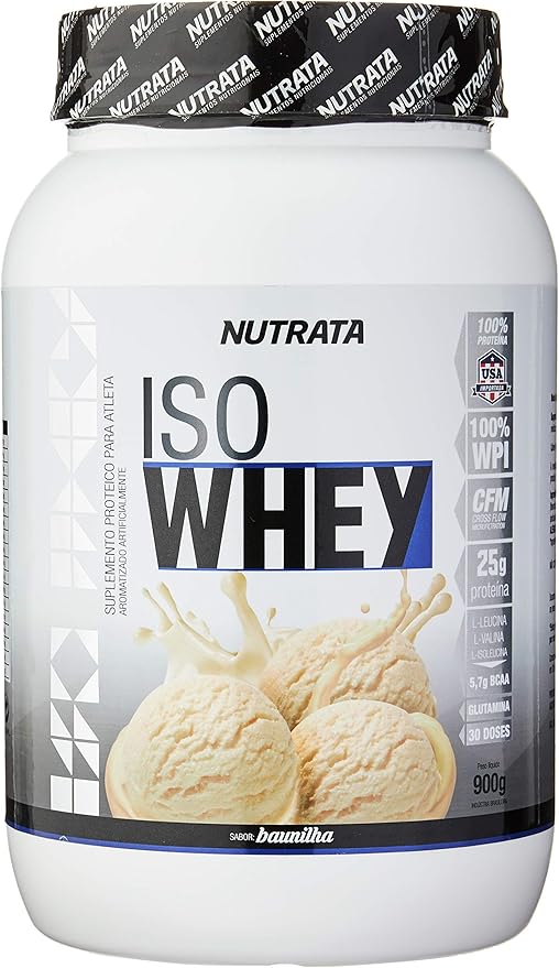 Iso Whey Pote 900g Nutrata - Creme De Baunilha