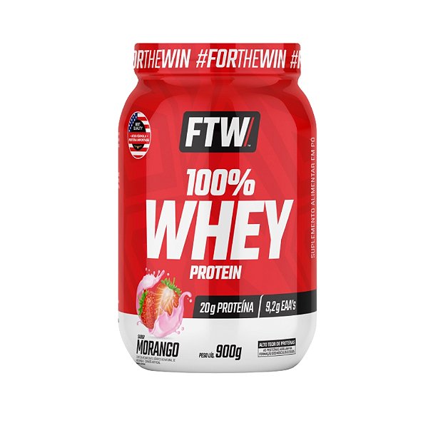 Foto de 100%  Whey Pote 900g Ftw - Morango