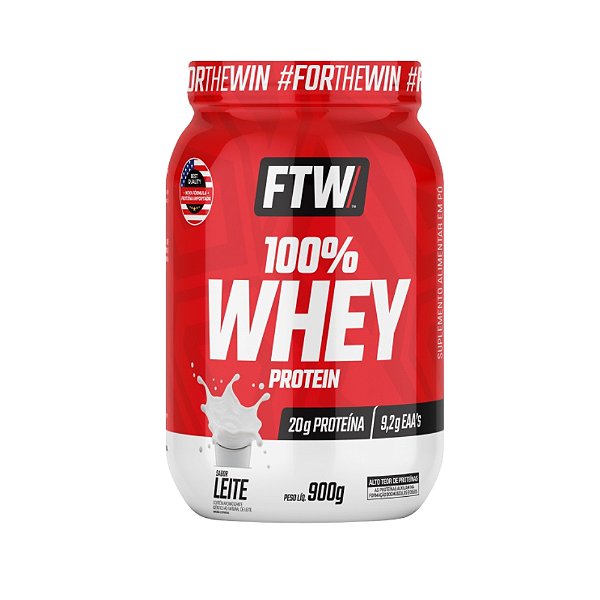 100% Whey Pote 900g Ftw - Leite