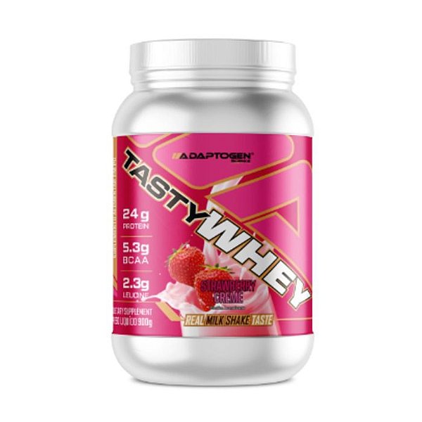 Tasty Whey 3w Pote 900g - Adaptogen - Strawberry Cream