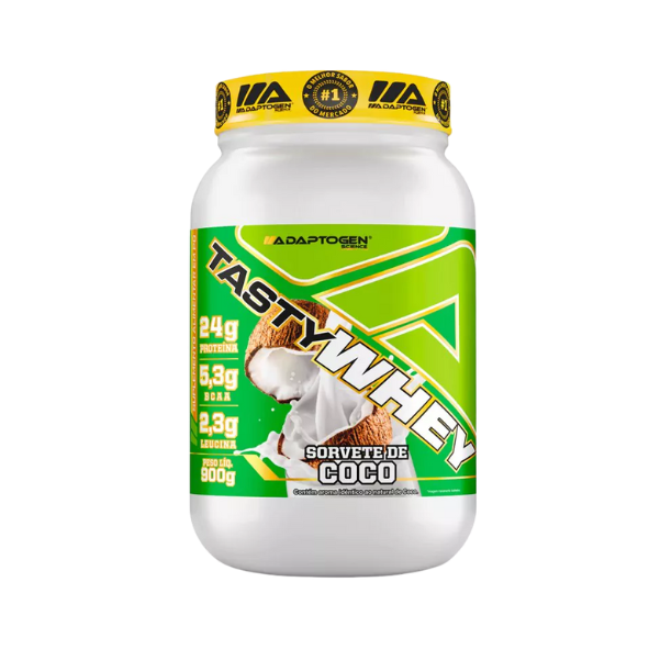 Tasty Whey 3w Pote 900g - Adaptogen - Coconut Ice Cream