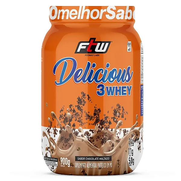 Foto de Delicious Chocolate Maltado 3Whey Ftw 900G