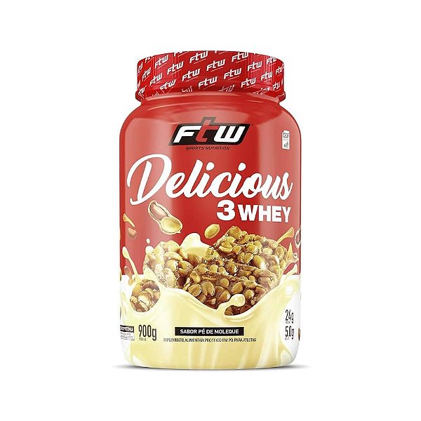 Delicious 3Whey Pé De Moleque 900G Ftw