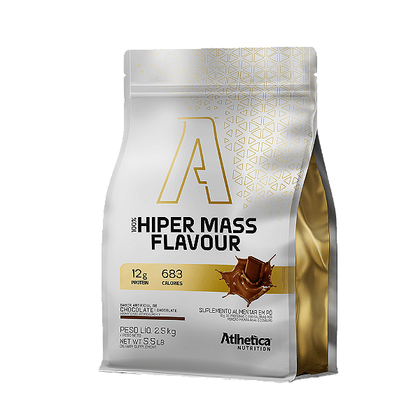 100% Hiper Mass Flavour 2,5Kg Atlhetica Nutrition - Chocolate
