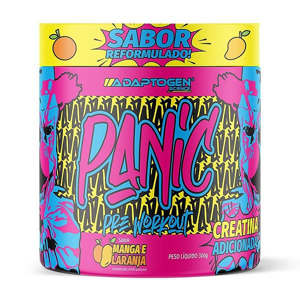 Panic Pre Workout 300g Adaptogen - Manga Com Laranja