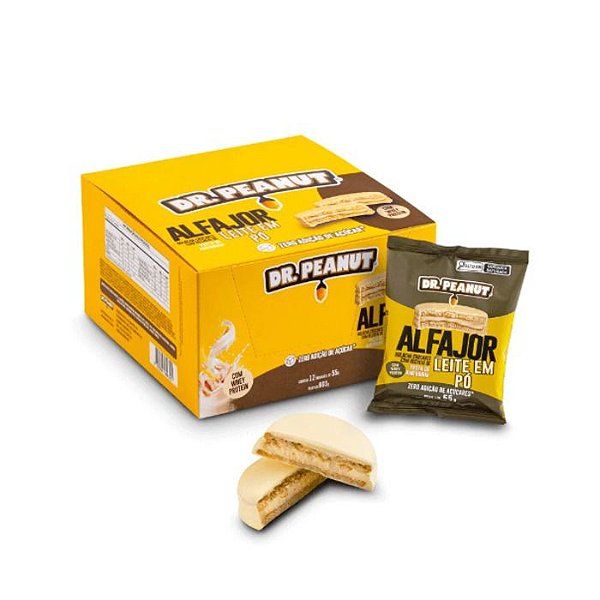 Alfajor 55g Display Com 12un Dr Peanut - Leite Em Pó
