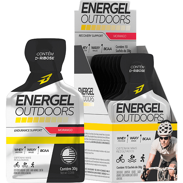 Energel Outdoors 30g Display Com 10un BodyAction - Morango