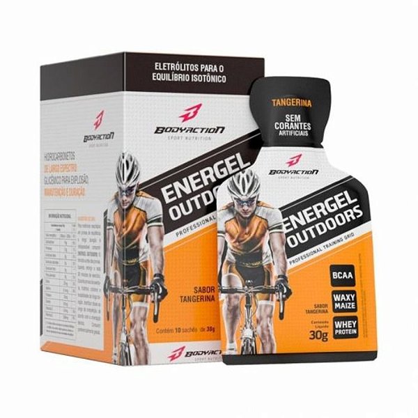 Energel Outdoors 30g Display Com 10un BodyAction - Tangerina