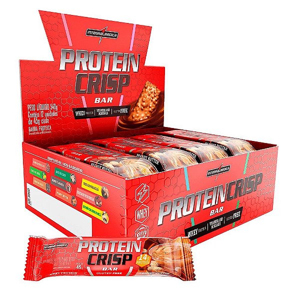 Crisp Bar 45g Display com 12un Integralmedica - Peanut Butter