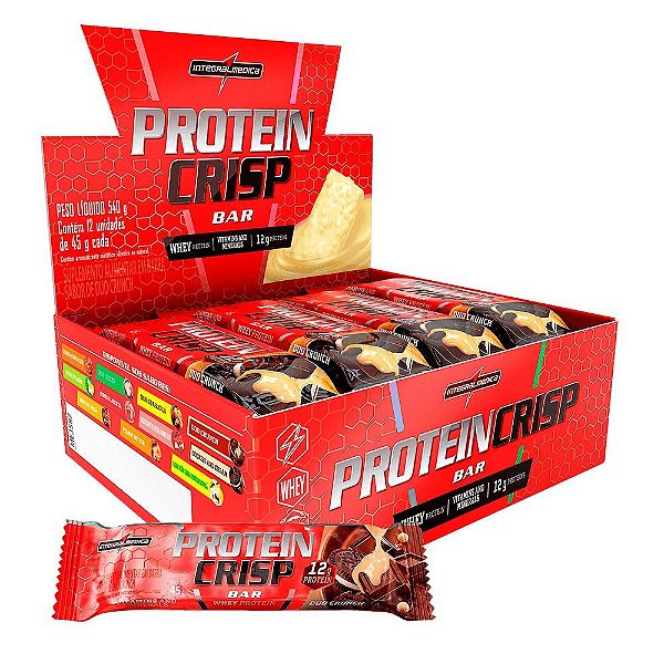 Crisp Bar 45g Display com 12un Integralmedica - Duo Crunch