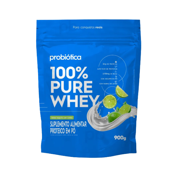 100% Pure Whey Refil 900g Probiótica - Iogurte Com Limão