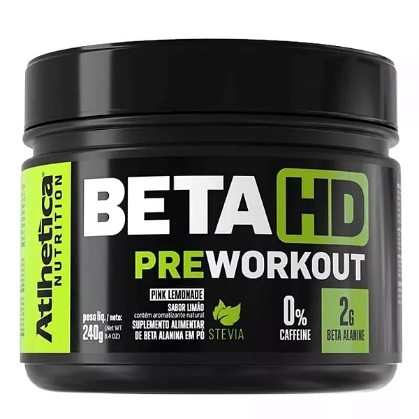 Beta HD Pré Workout 240g Atlhetica Nutrition - Limão Com Gengibre