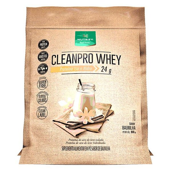 Cleanpro Whey Refil 900g Nutrify - Baunilha