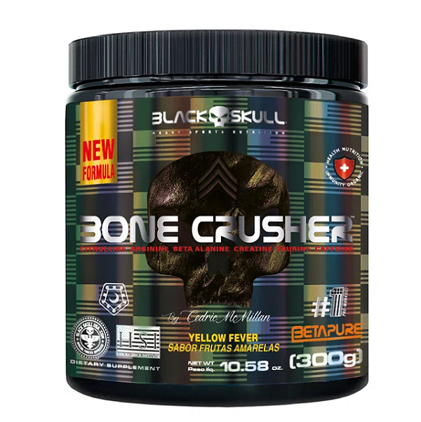 Bone Crusher 300g Black Skull - Yellow Fever