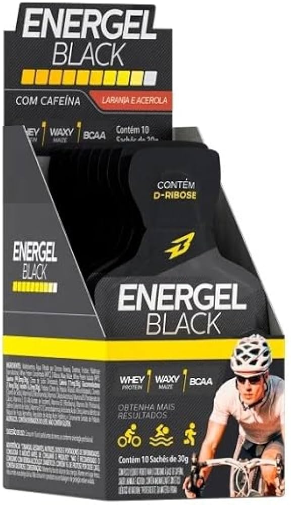Energel Black Sache 30g Display Com 10un BodyAction - Laranja e Acerola