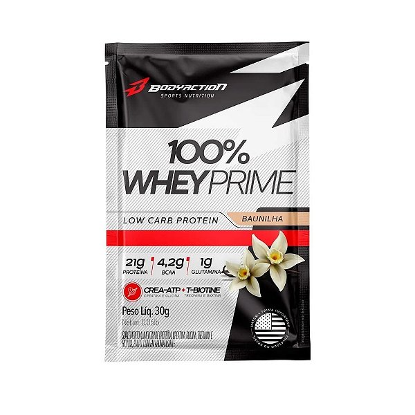 100% Whey Prime Sache 30g Baunilha BodyAction