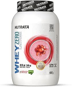 Foto de Whey Zero Lactose Pote 900g Nutrata - Morango