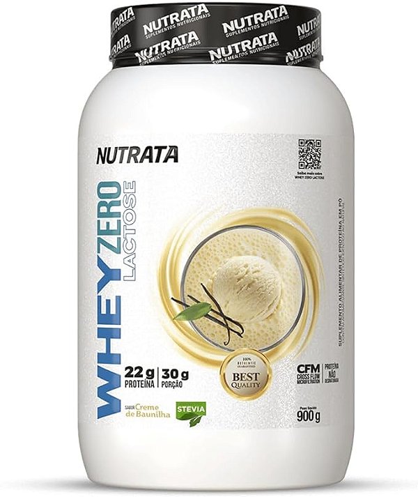 Foto de Whey Zero Lactose Pote 900g Nutrata - Baunilha