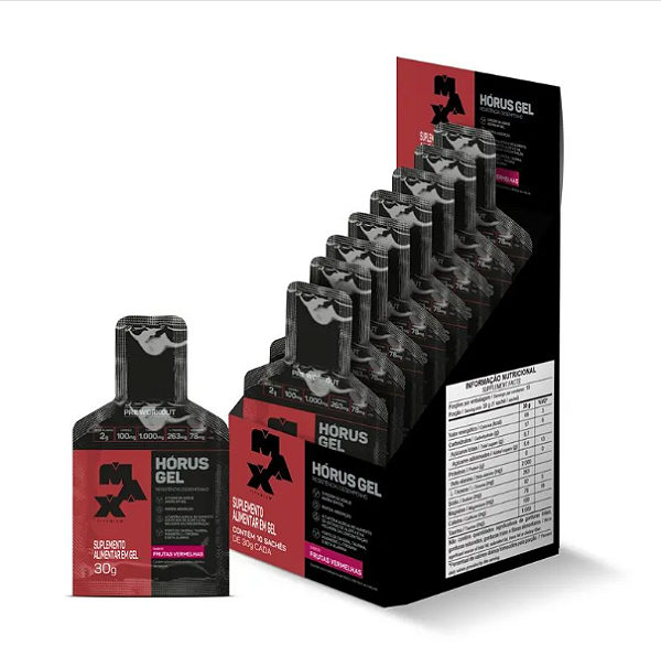 Horus Gel Sache 30g Display Com 10un Max Titanium - Frutas Vermelhas