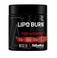 Lipo Burn Black Pre Workout 200G Frutas Vermelhas Atlhetica Nutrition