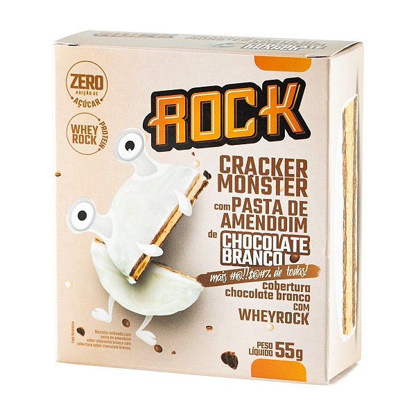 Cracker Monster Chocolate Branco Display C/12 Rock