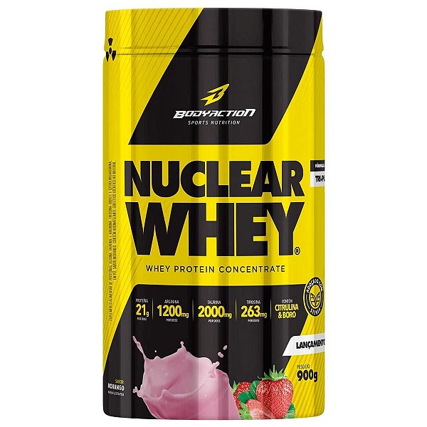 Foto de Nuclear Whey Morango 900G - Body Action