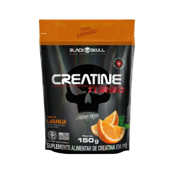 Creatina Turbo Refil 150g Black Skull - Laranja
