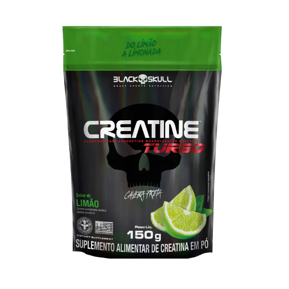 Foto de Creatina Turbo Refil 150g Black Skull - Limão