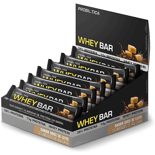 Whey Bar Doce De Leite Cx C 12 Probiotica