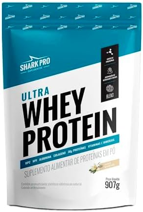 100% Whey Protein Refil 900g Shark Pro - Baunilha
