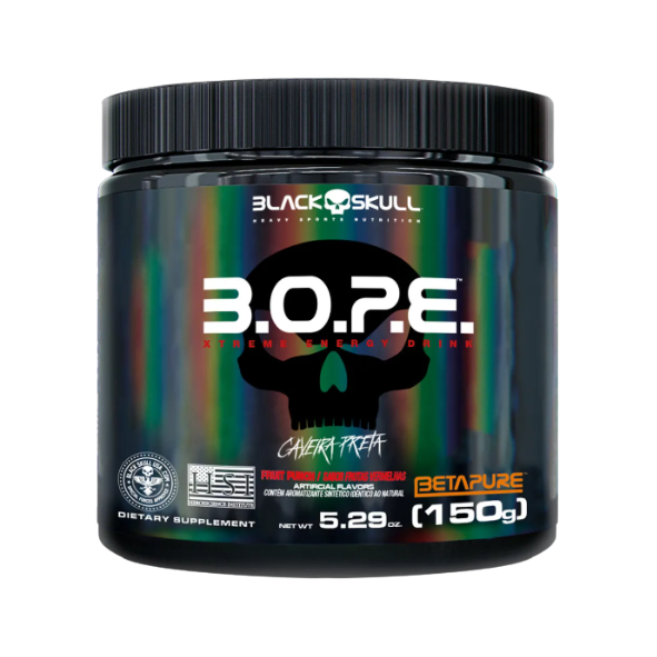 Pré Treino Bope 150g Black Skull - Frutas Vermelhas