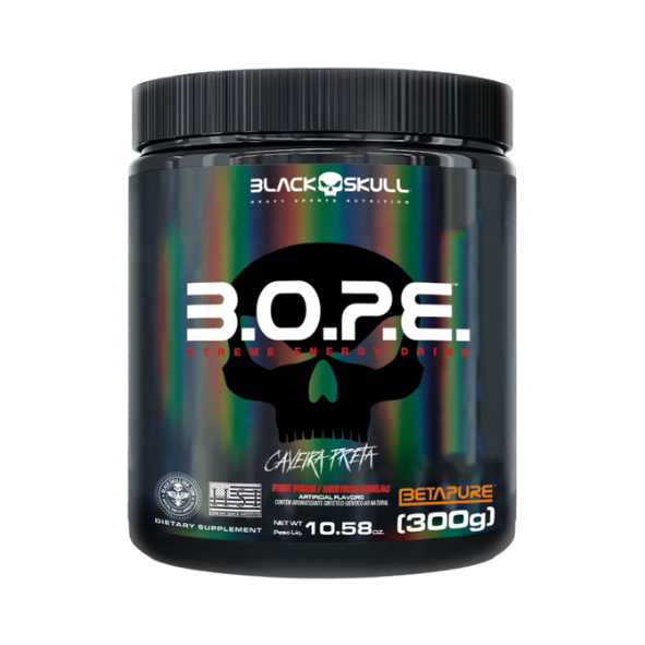 Pré Treino Bope 300g Black Skull - 300G - FRUTAS VERMELHAS
