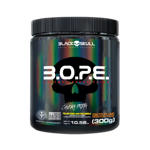 Pré Treino Bope 300g Black Skull - 300G - FRUTAS AMARELAS