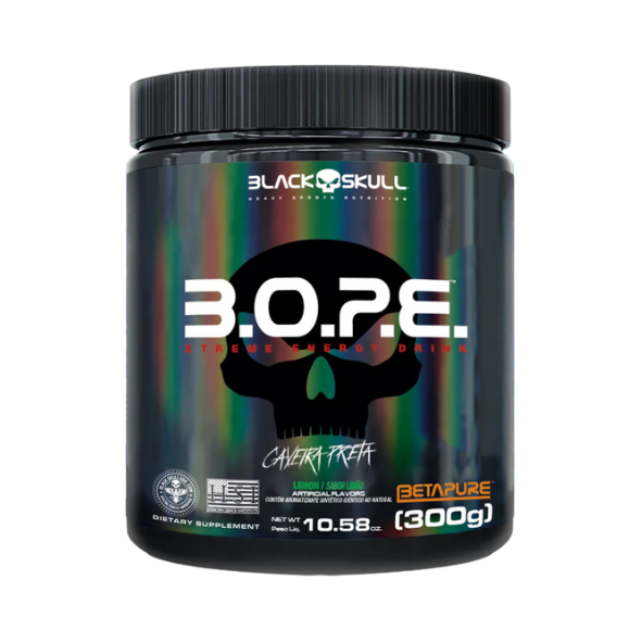 Pré Treino Bope 300g Black Skull - 300G - LIMAO