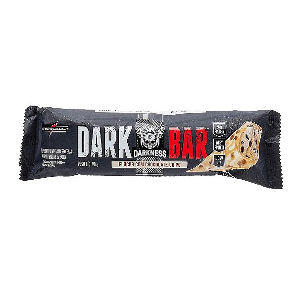 Dark Bar 90g Flocos Com Chocolate Chips Darkness