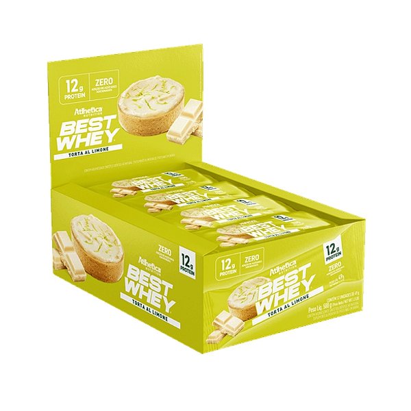 Best Whey Bar 49g Display Com 12un Atlhetica Nutrition - Torta Al Limone