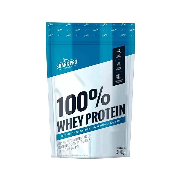 100% Whey Protein Refil 900g Shark Pro - Leitinho