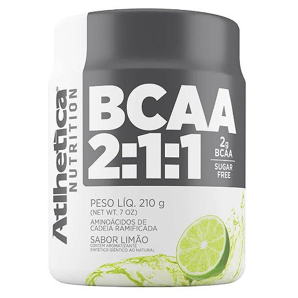 100% BCAA 2:1:1 Pote 210g Atlhetica Nutrition - Limão