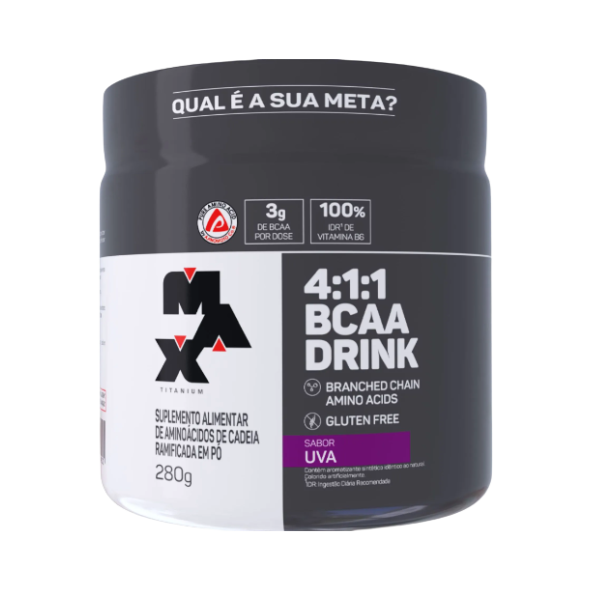 BCAA Drink 4:1:1 Pote 280g Max Titanium - Uva