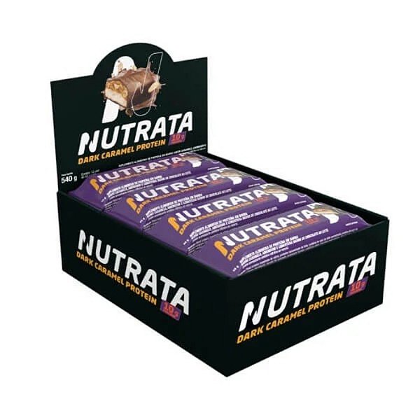 Barra De Proteina 45g Display Com 12un Nutrata - Dark Caramel Protein