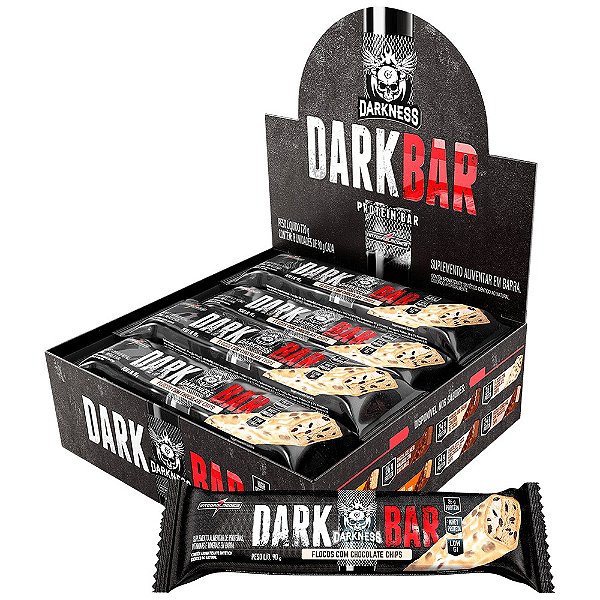 Foto de Dark Bar 90g Display Com 8un Darkness - Doce De Leite Com Chocolate Chips