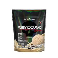 Whey 100% Hd Gourmet Refil 450g Black Skull - Sorvete De Baunilha