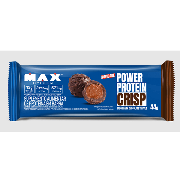 Foto de Power Protein Crisp 44g Max Titanium - Dark Chocolate Truffle